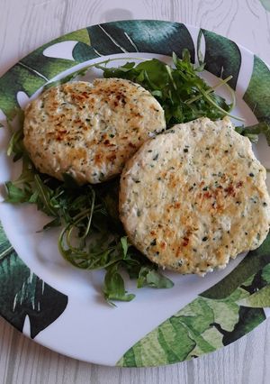 Foto di Hamburger di pollo e zucchine