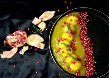 Fresh, Making Recipe Mango Chenna dumpling in mango chilli sauce Savory Delicious