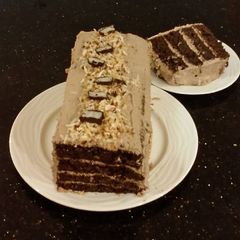 A picture of Chocolate Layer Torte with Coconut Cream Filling and Frosting.