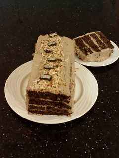 A picture of Chocolate Layer Torte with Coconut Cream Filling and Frosting.