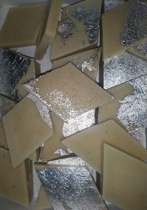 A picture of Kaju Katli (Cashew Fudge).