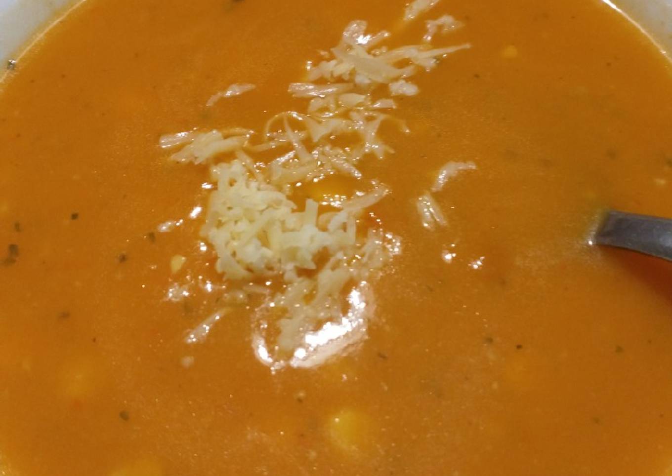 Sopa de calabaza y choclo
