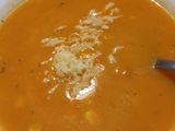 Sopa de calabaza y choclo