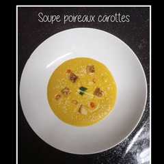 Une photo de Soupe poireaux carottes