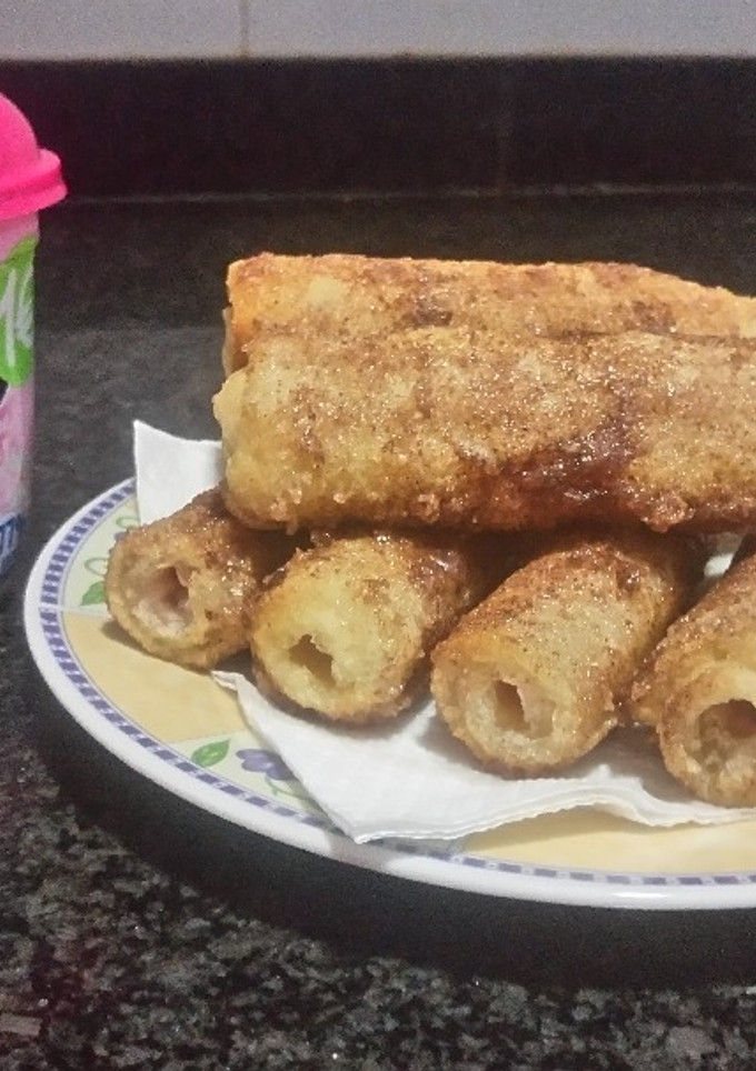 Una foto de Flamenquines dulces de nocilla