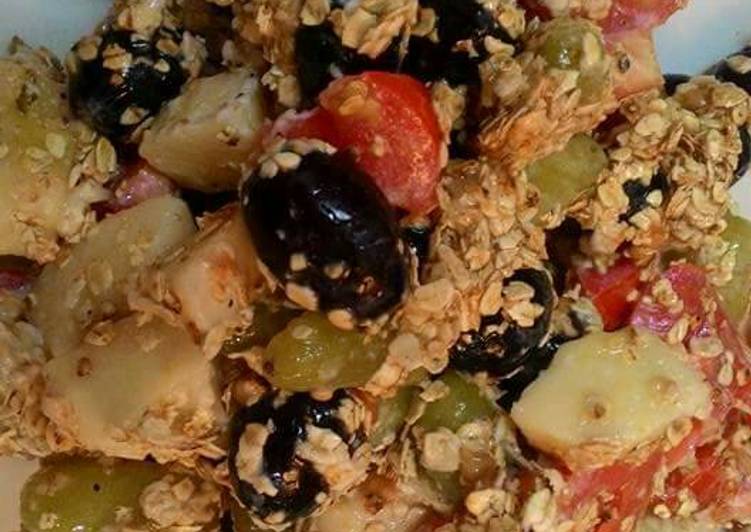 Simple Way to Make Ultimate Roasted Oats with Chickpeas salad