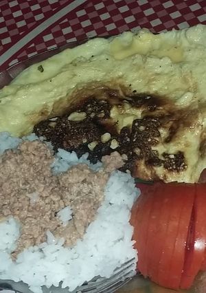 Una foto de Omelette con lo que había