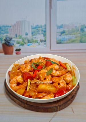 Foto resep Udang Saus Asam Manis