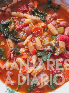 Una foto de Mi Versión Vegana de Pasta Fagioli: Más Rica Que la Tradicional!!! 😛