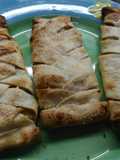 Trenzas de fruta y dulce con tapas de empanadas🍏🍎🍌