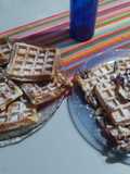 Waffles con Arándanos o de Pasas y Maní