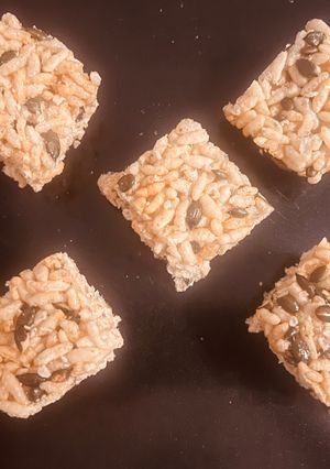 A picture of Murmura Pumpkin Chikki 😋.