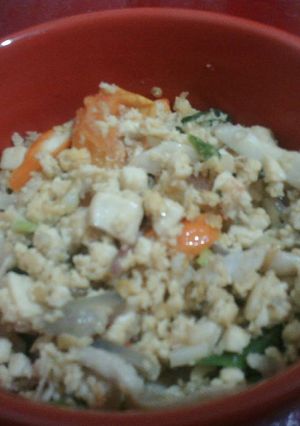 Foto resep Tumis pepes tahu jamur