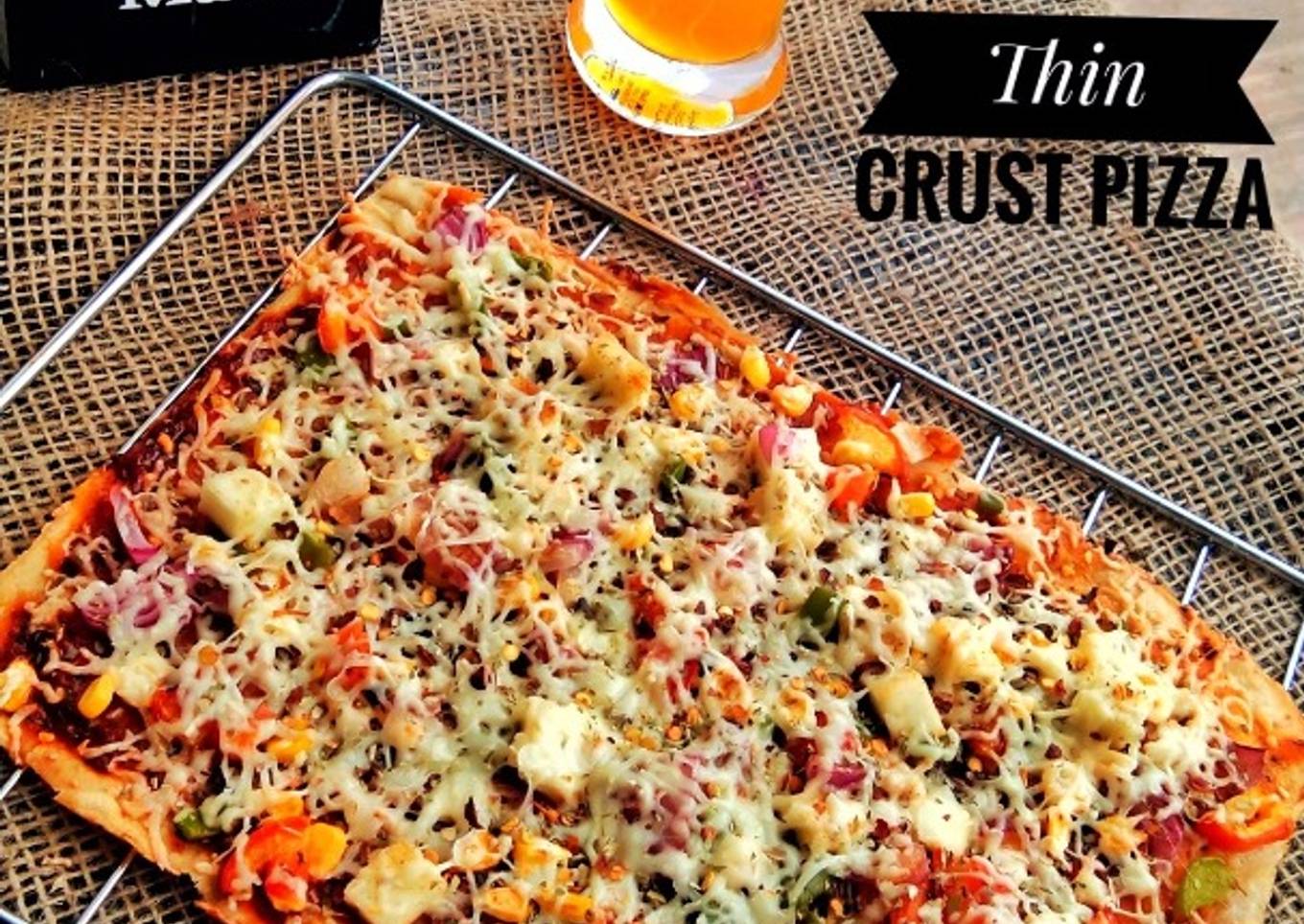 Punjabi thin crust pizza