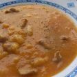 Habas con puré de calabaza