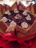 Charlotte di pandoro con crema chantilly