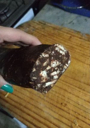 Una foto de Salchichón de chocolate