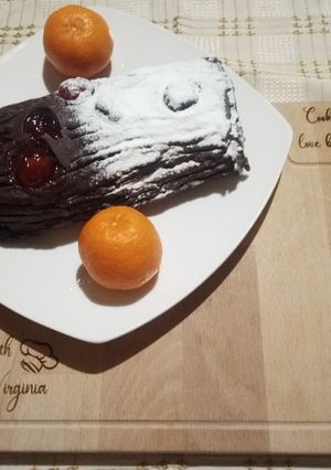 O poză a rețetei Ruladă de biscuiți cu cafea neîndulcită.