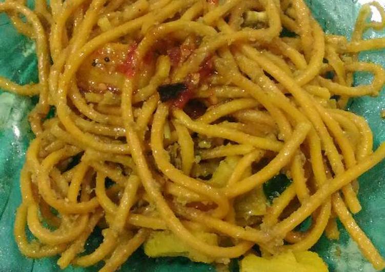 Resep Mie Lidi Goreng Nanas, Bikin Ngiler