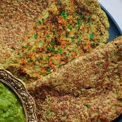 A picture of All time protein pack meal- Green pancakes.