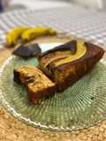 Banana bread con harina de almendra, chocolate puro y sin azúcar