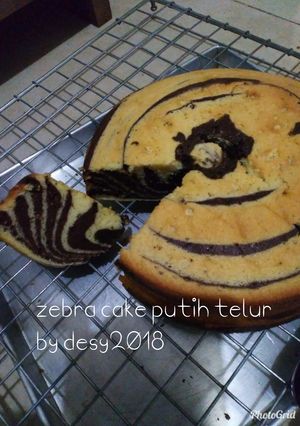 Foto resep Zebra cake putih telur