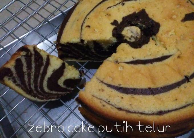 Zebra cake putih telur