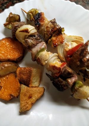 Una foto de Brochettes mixtas