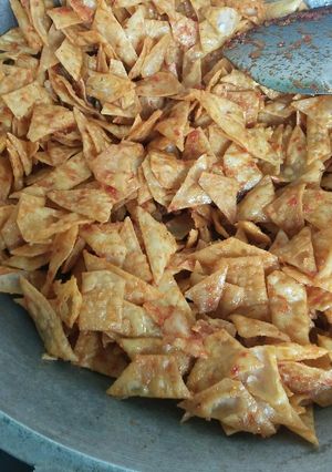 Foto resep Keripik pangsit pedas asam manis