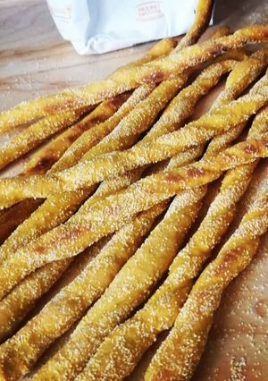 Foto di Grissini alla zucca senza lievito