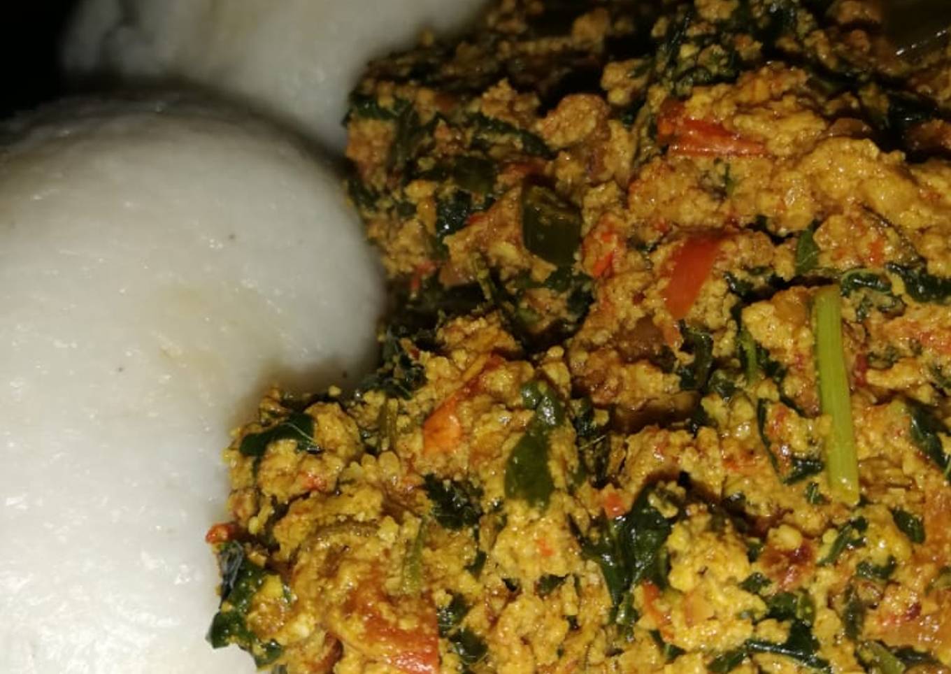 Tuwo with eguisi soup