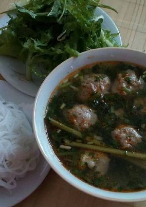 Hình của món bún chả.