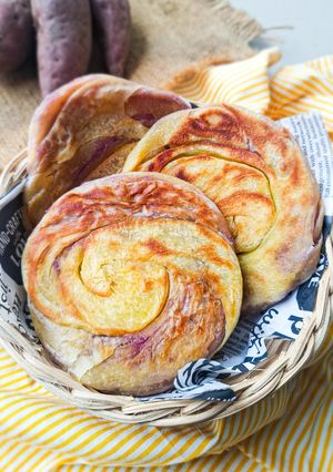Foto resep Roti Maryam Ubi Ungu