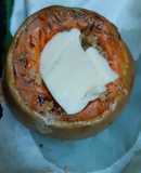 Calabaza rellena con soja