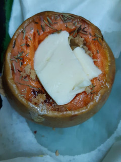 Una foto de Calabaza rellena con soja