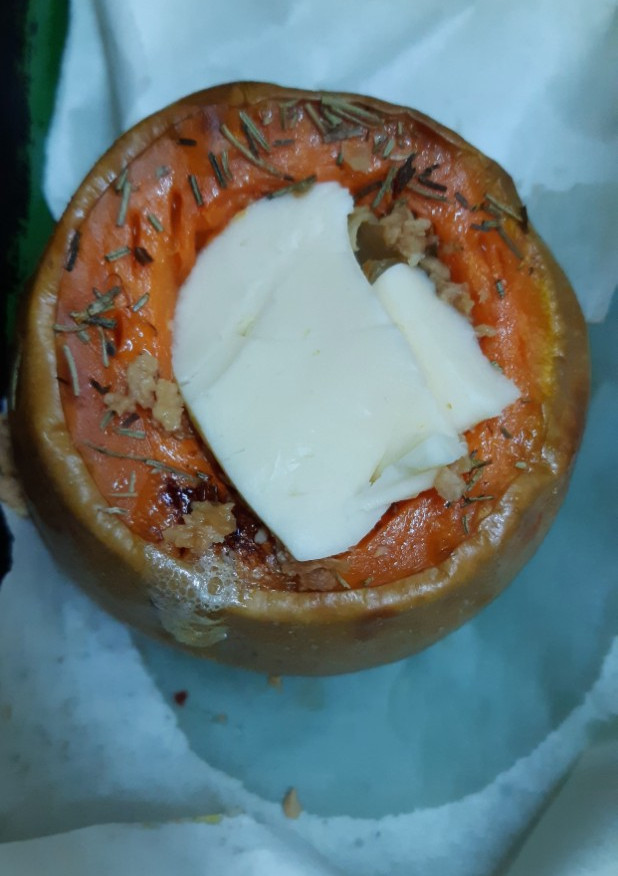 Una foto de Calabaza rellena con soja