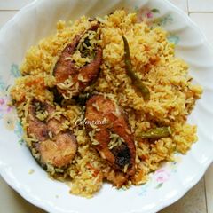 Hilsha fish Pulao A picture of Hilsha fish Pulao.
