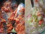 Ikan bakar daun pisang & acar timun santan