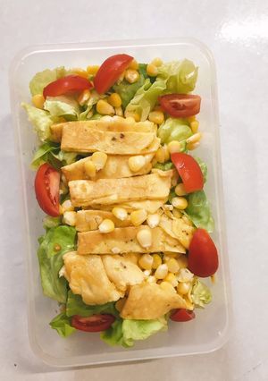 Hình của món Salad trứng chiên.