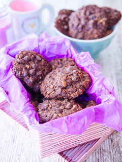 Una foto de Galletas de muesli y chocolate