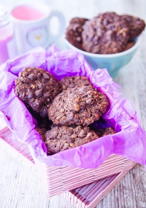 Una foto de Galletas de muesli y chocolate