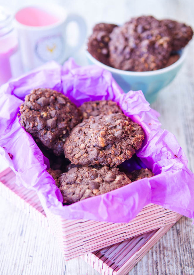 Una foto de Galletas de muesli y chocolate