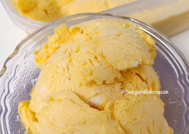 Bagaimana mengolah Es Krim Mangga (4 bahan &amp; No SP) Anti Gagal