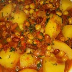 Githeri with potatoes A picture of Githeri with potatoes.