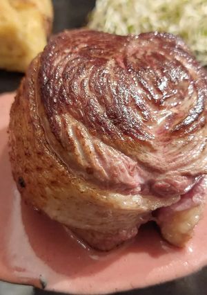 Une photo de Tournedos de canard, sauce framboise