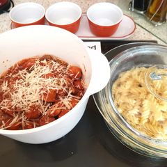 A picture of My Italian inspired Sausage Pasta. 💜.