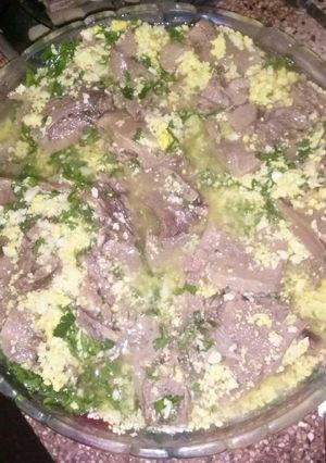 Una foto de Lengua a la vinagreta