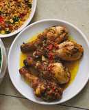 Đùi gà rán sốt bơ tỏi cay