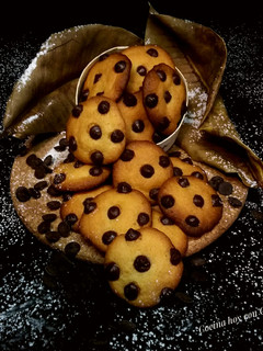 Una foto de Galletas de mantequilla con pepitas de chocolate