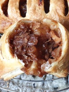 Una foto de Mini strudel de manzana y cabello de ángel
